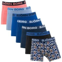 BJØRN BORG Björn Borg Jongens Cotton Stretch 7-pack Boxers Basic Flowers Multi