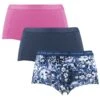 BJØRN BORG Björn Borg Dames Everyday Cotton 3-pack Mini Boxershorts Basic Flowers Blauw & Roze