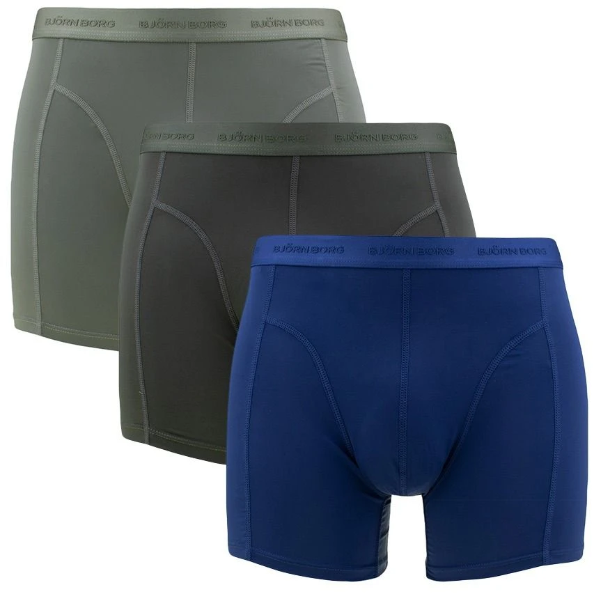 BJØRN BORG Björn Borg 3-pack Microfiber Boxers Blauw & Groen 1 BJØRN BORG Björn Borg 3-pack Microfiber Boxers Blauw & Groen