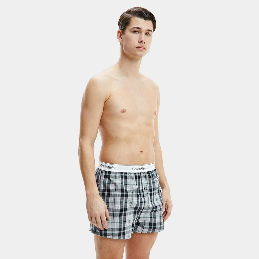 Calvin Klein 2-pack Wijde Boxershorts Stripe & Plaid Multi 4 Calvin Klein 2-pack Wijde Boxershorts Stripe & Plaid Multi - Afbeelding 4