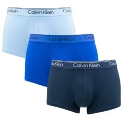 Calvin Klein 3-pack Microfiber Boxer Trunks Blauw