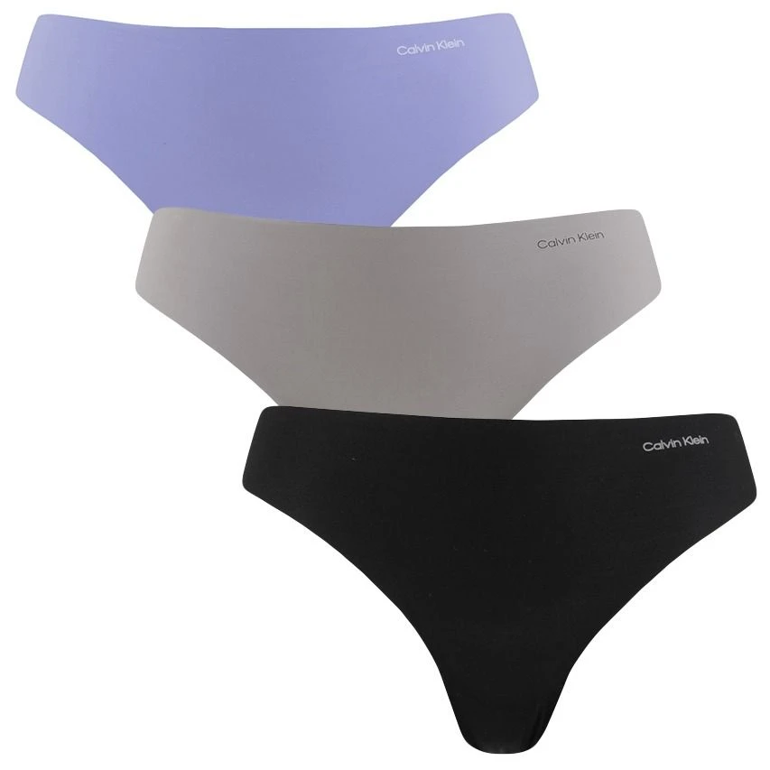 Calvin Klein Dames 3-pack Microfiber Strings Multi 1 Calvin Klein Dames 3-pack Microfiber Strings Multi