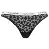 Calvin Klein Dames Microfiber Brazilian Kant Zwart