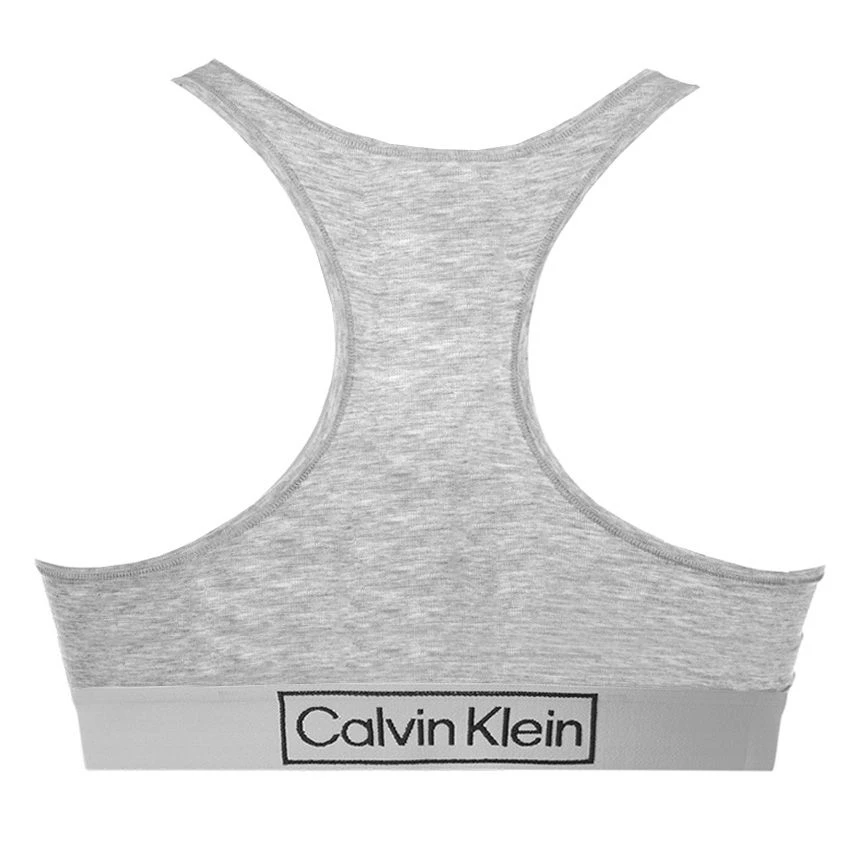 Calvin Klein Dames Reimagined Heritage Unlined Bralette Logo Grijs 2 Calvin Klein Dames Reimagined Heritage Unlined Bralette Logo Grijs - Afbeelding 2