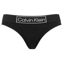 Calvin Klein Dames Reimagined Heritaged Unlined Logo Slip Zwart