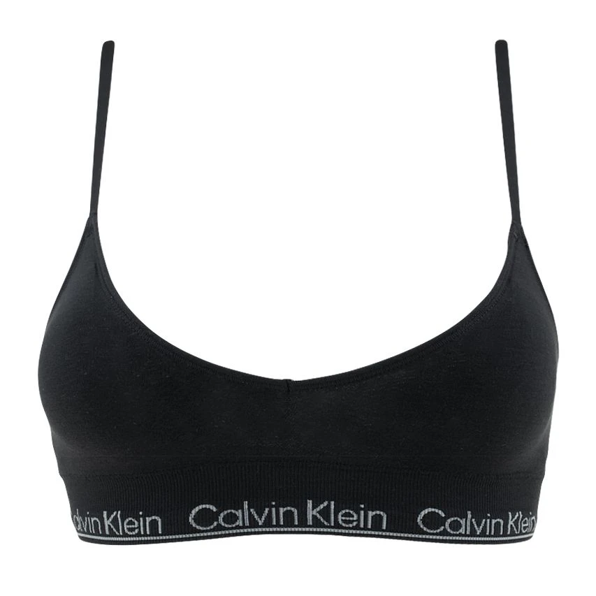 Calvin Klein Dames Naturals Light Lined Triangle Bralette Zwart 1 Calvin Klein Dames Naturals Light Lined Triangle Bralette Zwart