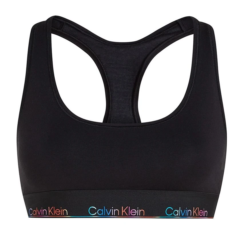 Calvin Klein Dames Icon Bralette Pride Zwart 1 Calvin Klein Dames Icon Bralette Pride Zwart