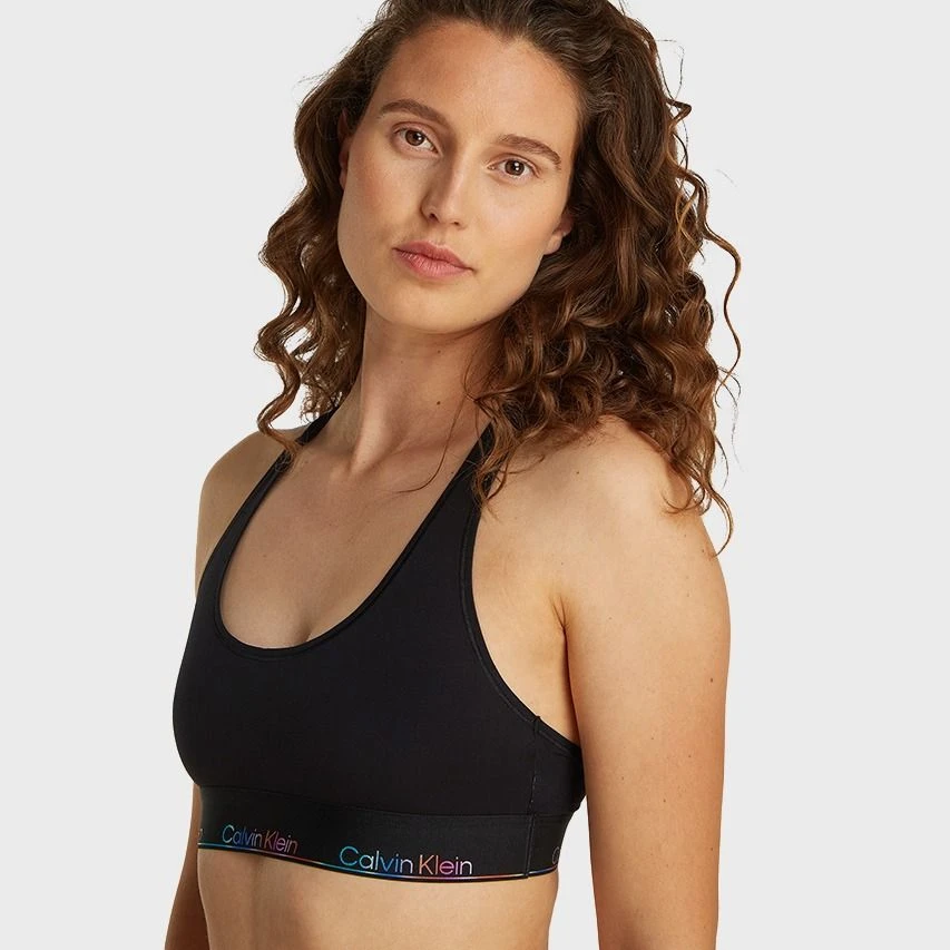 Calvin Klein Dames Icon Bralette Pride Zwart 2 Calvin Klein Dames Icon Bralette Pride Zwart - Afbeelding 2