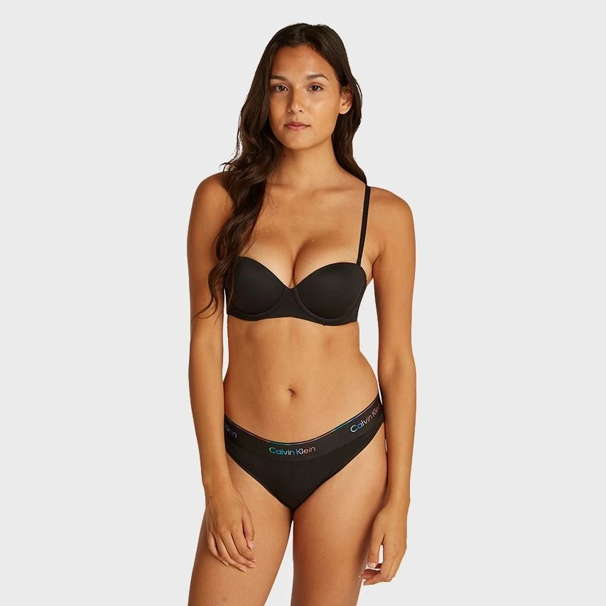 Calvin Klein Dames Icon Slip Pride Zwart 2 Calvin Klein Dames Icon Slip Pride Zwart - Afbeelding 2