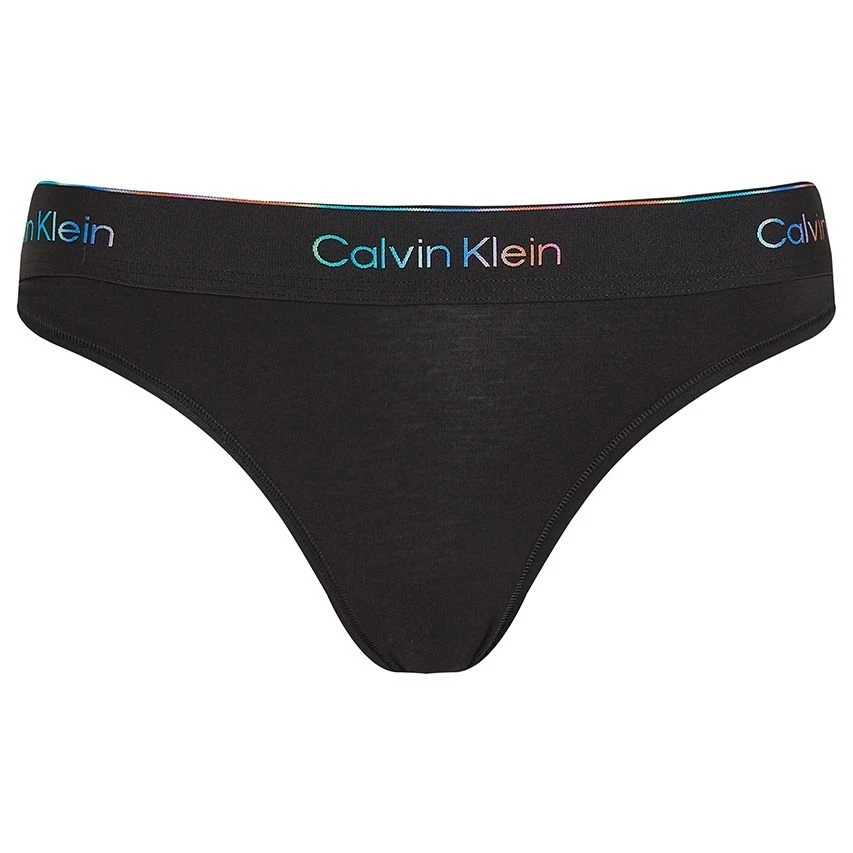 Calvin Klein Dames Icon Slip Pride Zwart 1 Calvin Klein Dames Icon Slip Pride Zwart