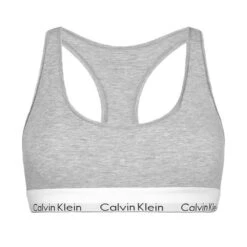 Calvin Klein Dames Icon Cotton Modal Unlined Bralette Grijs
