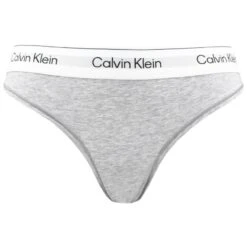 Calvin Klein Dames Icon Cotton Modal String Grijs