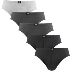 CECEBA 5-pack Herenslips Basic Grijs & Zwart