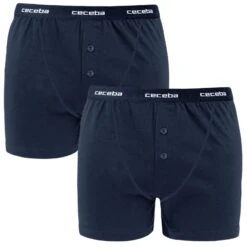 CECEBA 2-pack Long Boxers Gulp Blauw II