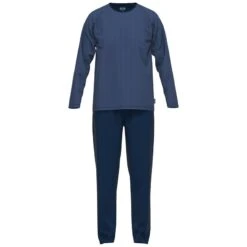 CECEBA Pyjamaset Lang Micro Stripe Blauw