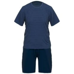 CECEBA Bamboe Pyjamaset Kort Stripe Blauw