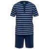CECEBA Pyjamaset Kort Button Stripe Blauw