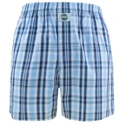 DEAL Wijde Boxershort Check Blauw 192285