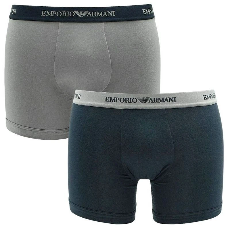 Emporio Armani Boxers 2-pack Navy & Grijs 1 Emporio Armani Boxers 2-pack Navy & Grijs
