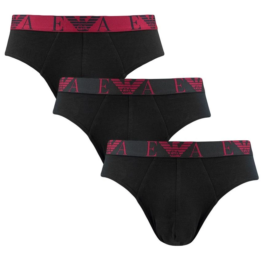 Emporio Armani 3-pack Herenslips Basic Combi Zwart 1 Emporio Armani 3-pack Herenslips Basic Combi Zwart