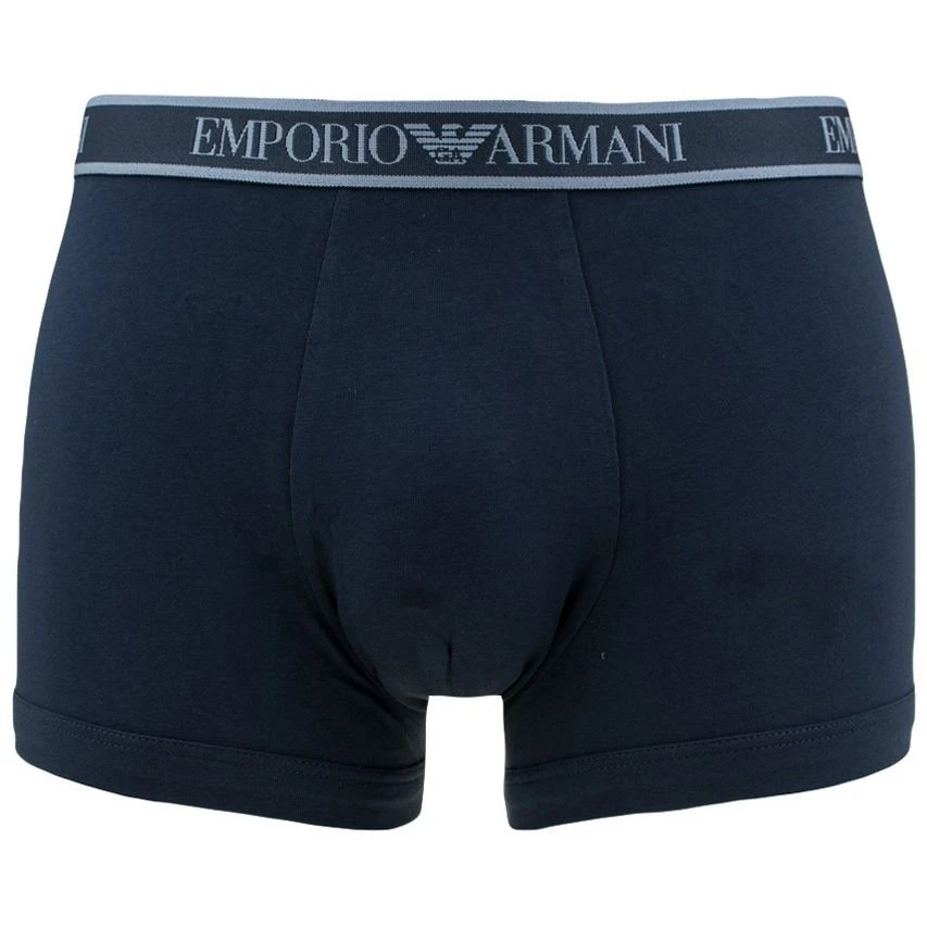 Emporio Armani 3-pack Boxers Logo Blauw 4 Emporio Armani 3-pack Boxers Logo Blauw - Afbeelding 4