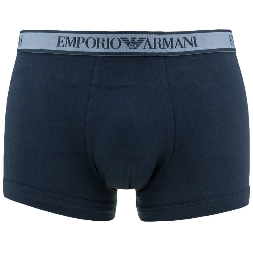 Emporio Armani 3-pack Boxers Logo Blauw 6 Emporio Armani 3-pack Boxers Logo Blauw - Afbeelding 6