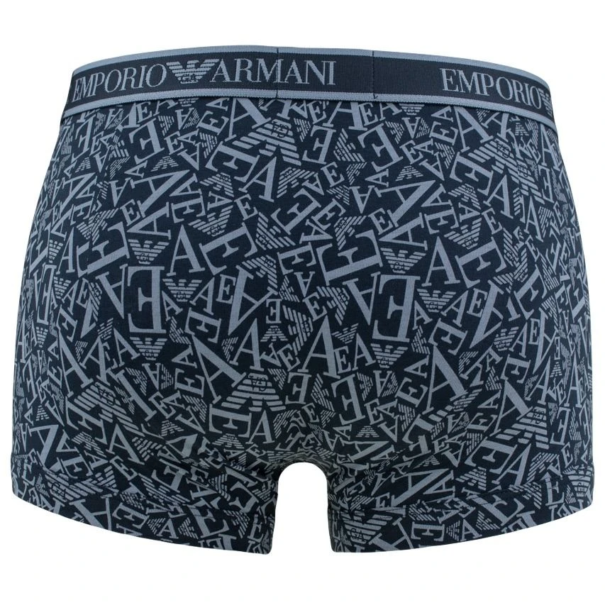 Emporio Armani 3-pack Boxers Logo Blauw 3 Emporio Armani 3-pack Boxers Logo Blauw - Afbeelding 3