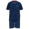 Götzburg Pyjamaset Kort Pocket Blocks Blauw