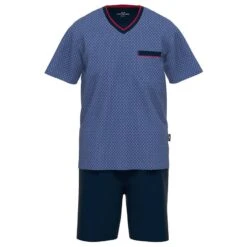 Götzburg Pyjamaset Kort Pocket Diamond Blauw