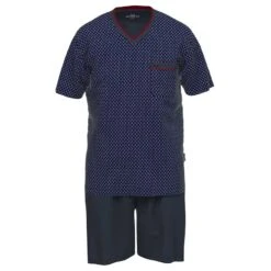 Götzburg Pyjamaset Kort Pocket Diamond Blauw II