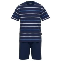 Götzburg Pyjamaset Kort Stripe Blauw