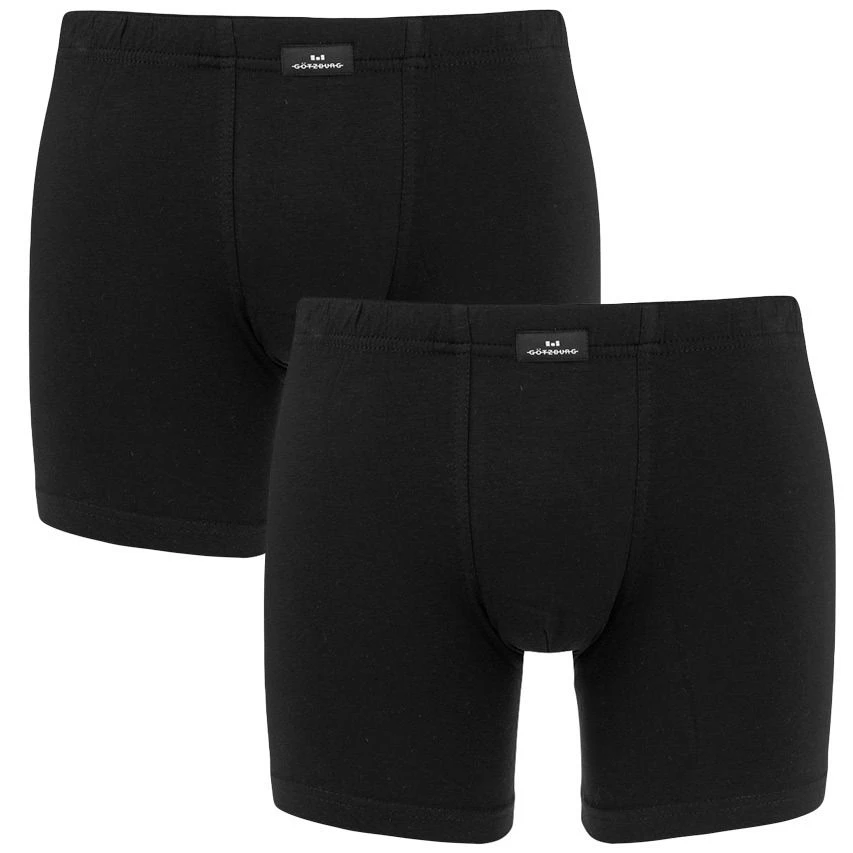 Götzburg 2-pack Long Boxers Basic Zwart II 1 Götzburg 2-pack Long Boxers Basic Zwart II