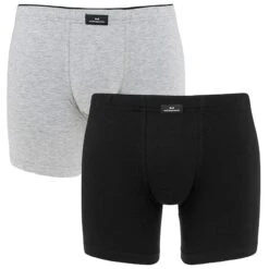 Götzburg 2-pack Long Boxers Basic Zwart & Grijs