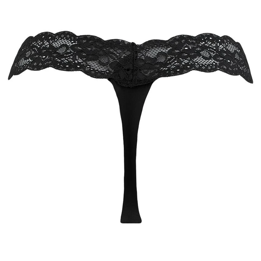 ONLY Dames 3-pack Microfiber Strings Kant Chloe Zwart 4 ONLY Dames 3-pack Microfiber Strings Kant Chloe Zwart - Afbeelding 4