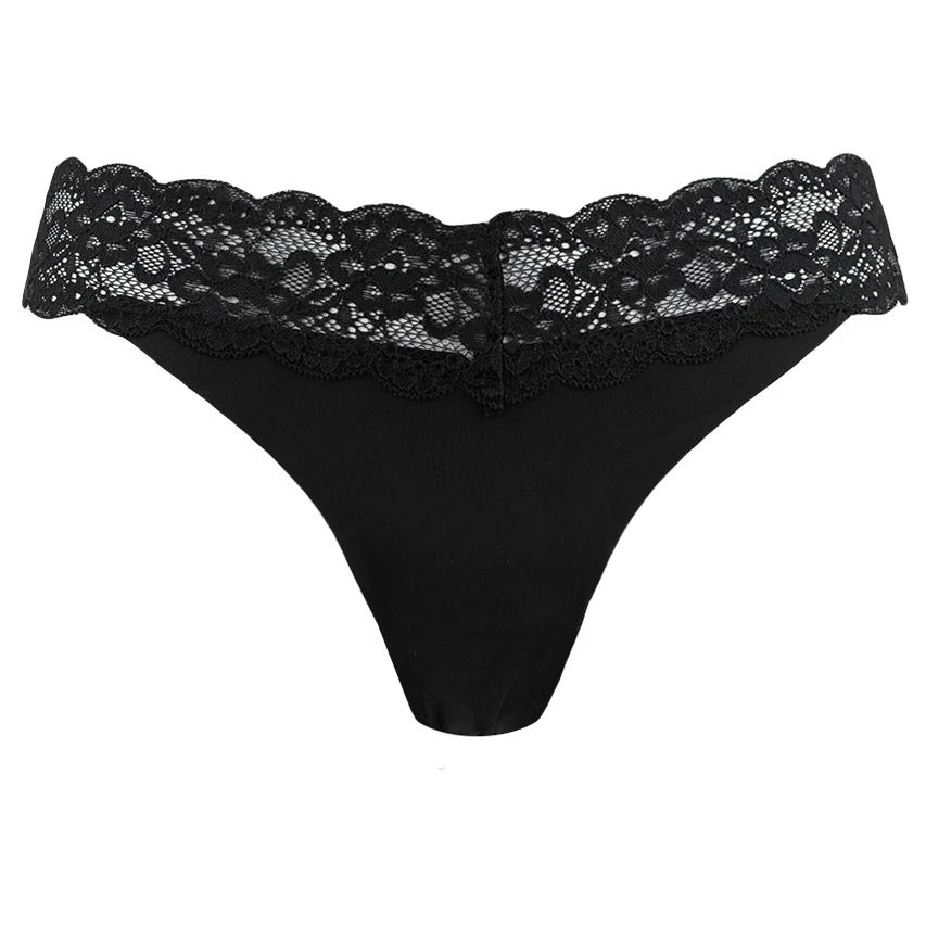 ONLY Dames 3-pack Microfiber Strings Kant Chloe Zwart 3 ONLY Dames 3-pack Microfiber Strings Kant Chloe Zwart - Afbeelding 3