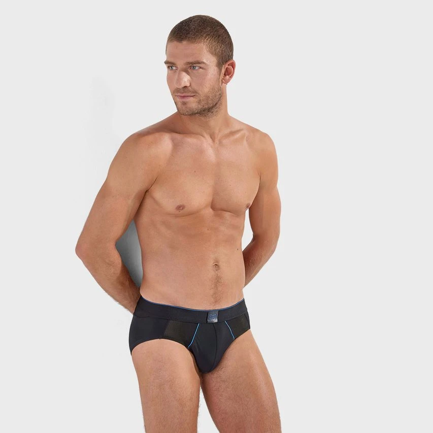 HOM Sports Lab Microfiber Herenslip Zwart 2 HOM Sports Lab Microfiber Herenslip Zwart - Afbeelding 2