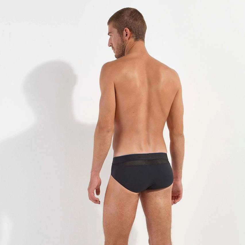 HOM Sports Lab Microfiber Herenslip Zwart 3 HOM Sports Lab Microfiber Herenslip Zwart - Afbeelding 3