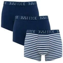 HOM 3-pack Boxers Christofer Blauw & Wit