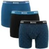 Hugo Boss BOSS Power 3-pack Boxers Basic Print Blauw & Zwart