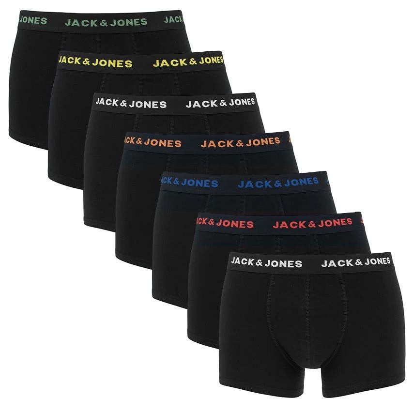 Jack & Jones 7-pack Boxer Trunks Basic Combi Zwart 1 Jack & Jones 7-pack Boxer Trunks Basic Combi Zwart