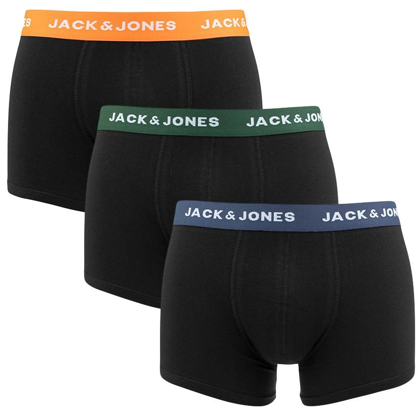 Jack & Jones 3-pack Boxer Trunks Combi Zwart 1 Jack & Jones 3-pack Boxer Trunks Combi Zwart