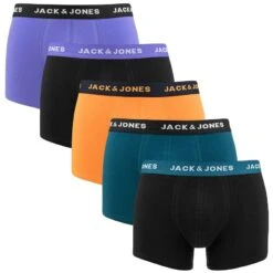 Jack & Jones 5-pack Boxer Trunks Plus Size Ben Solid Multi