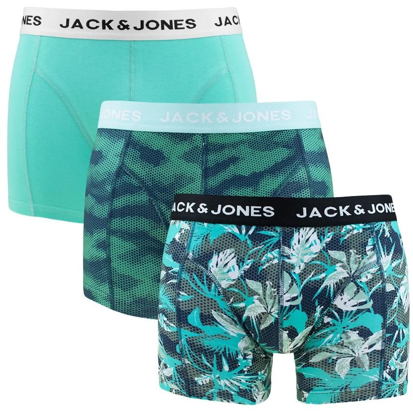 Jack & Jones 3-pack Boxer Trunks Tasmania Groen 1 Jack & Jones 3-pack Boxer Trunks Tasmania Groen