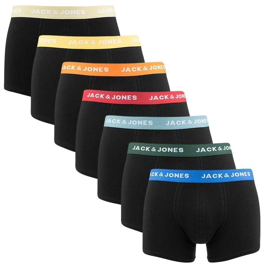 Jack & Jones 7-pack Boxer Trunks Vito Combi Zwart 1 Jack & Jones 7-pack Boxer Trunks Vito Combi Zwart