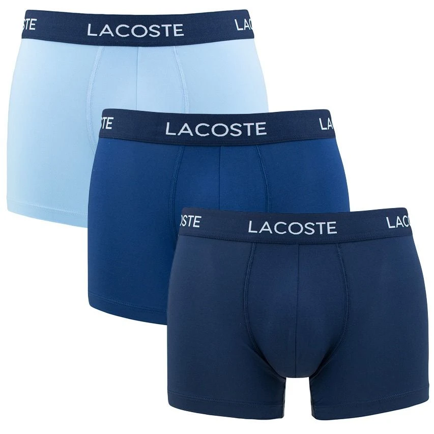 Lacoste 3-pack Microfiber Boxers Basic Blauw 1 Lacoste 3-pack Microfiber Boxers Basic Blauw