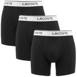Lacoste 3-pack Long Boxers Basic Zwart