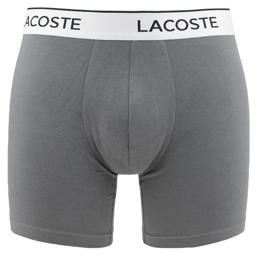 Lacoste 3-pack Long Boxers Basic Grijs 2 Lacoste 3-pack Long Boxers Basic Grijs - Afbeelding 2
