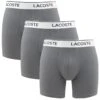 Lacoste 3-pack Long Boxers Basic Grijs