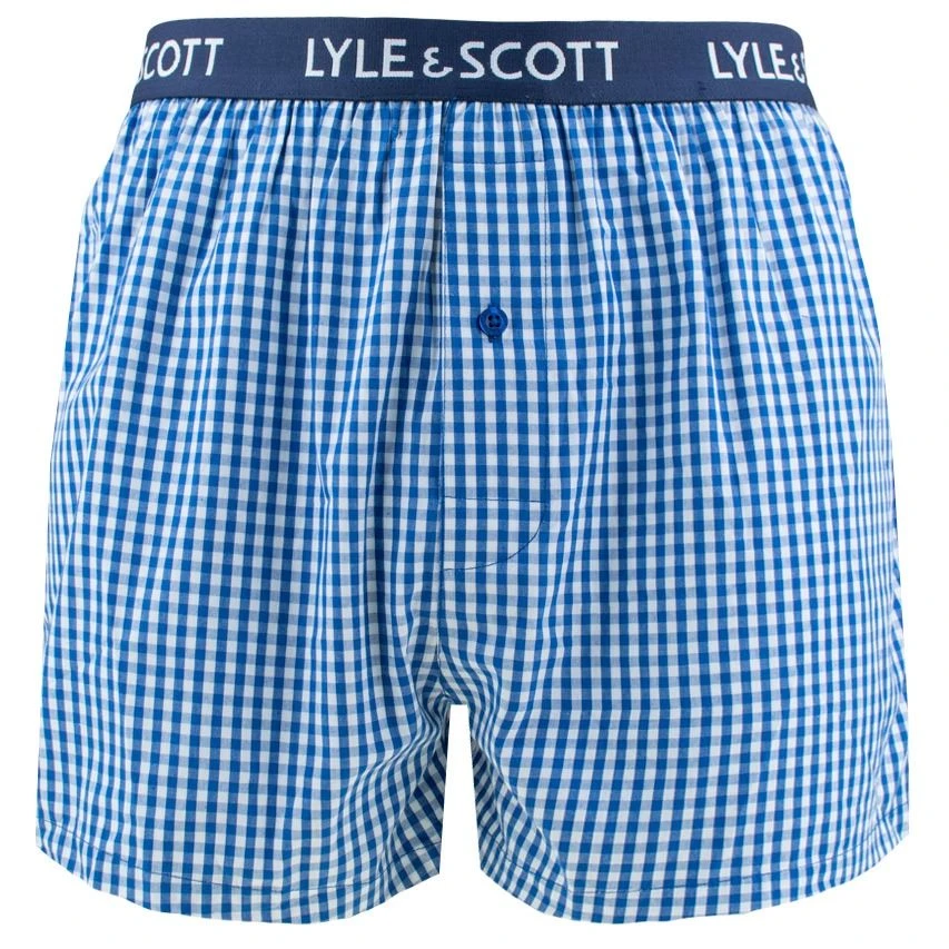 Lyle & Scott 3-pack Wijde Boxershorts Lenny Blauw & Wit 2 Lyle & Scott 3-pack Wijde Boxershorts Lenny Blauw & Wit - Afbeelding 2