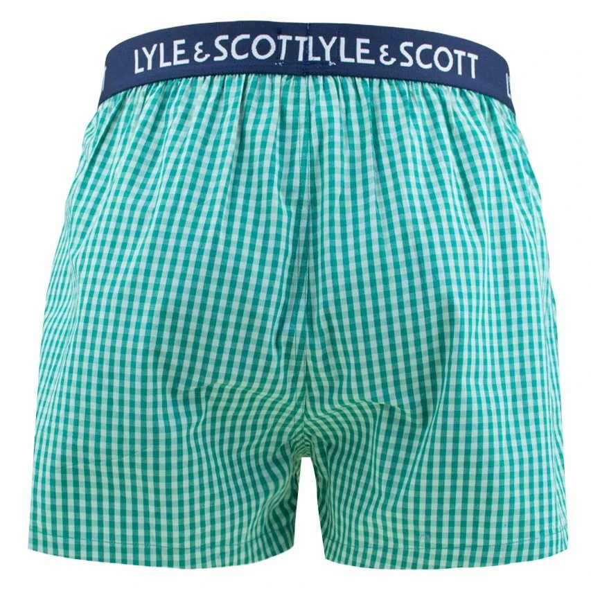 Lyle & Scott 3-pack Wijde Boxershorts Lenny Groen & Blauw 3 Lyle & Scott 3-pack Wijde Boxershorts Lenny Groen & Blauw - Afbeelding 3